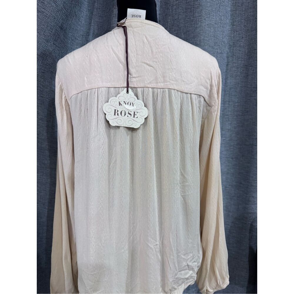 Knox rose cream bohemian top size small - Picture 6 of 8